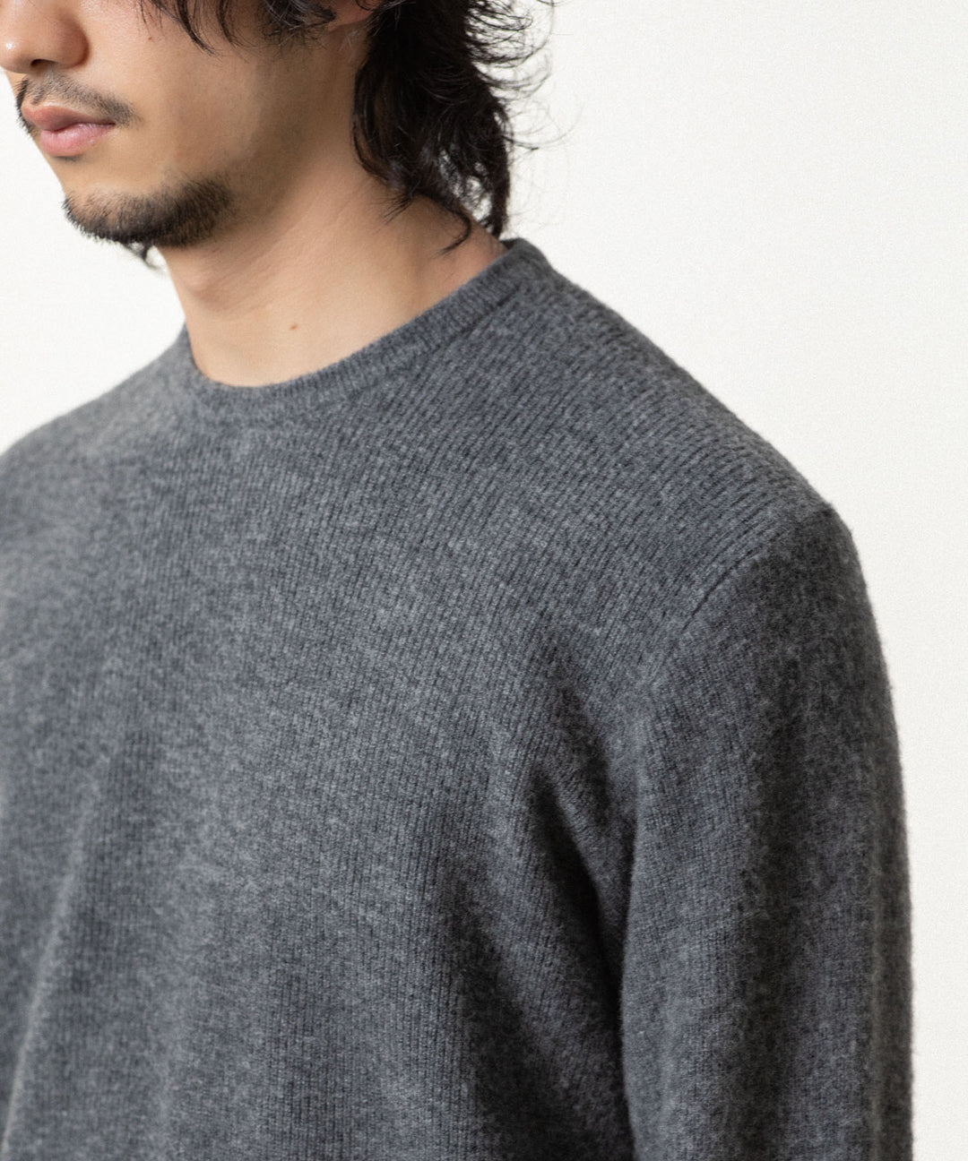 ssstein(シュタイン)のSUPER FINE WOOL MILLED KNIT CREW NECK LS - GREYの公式通販サイトsession福岡セレクトショップ