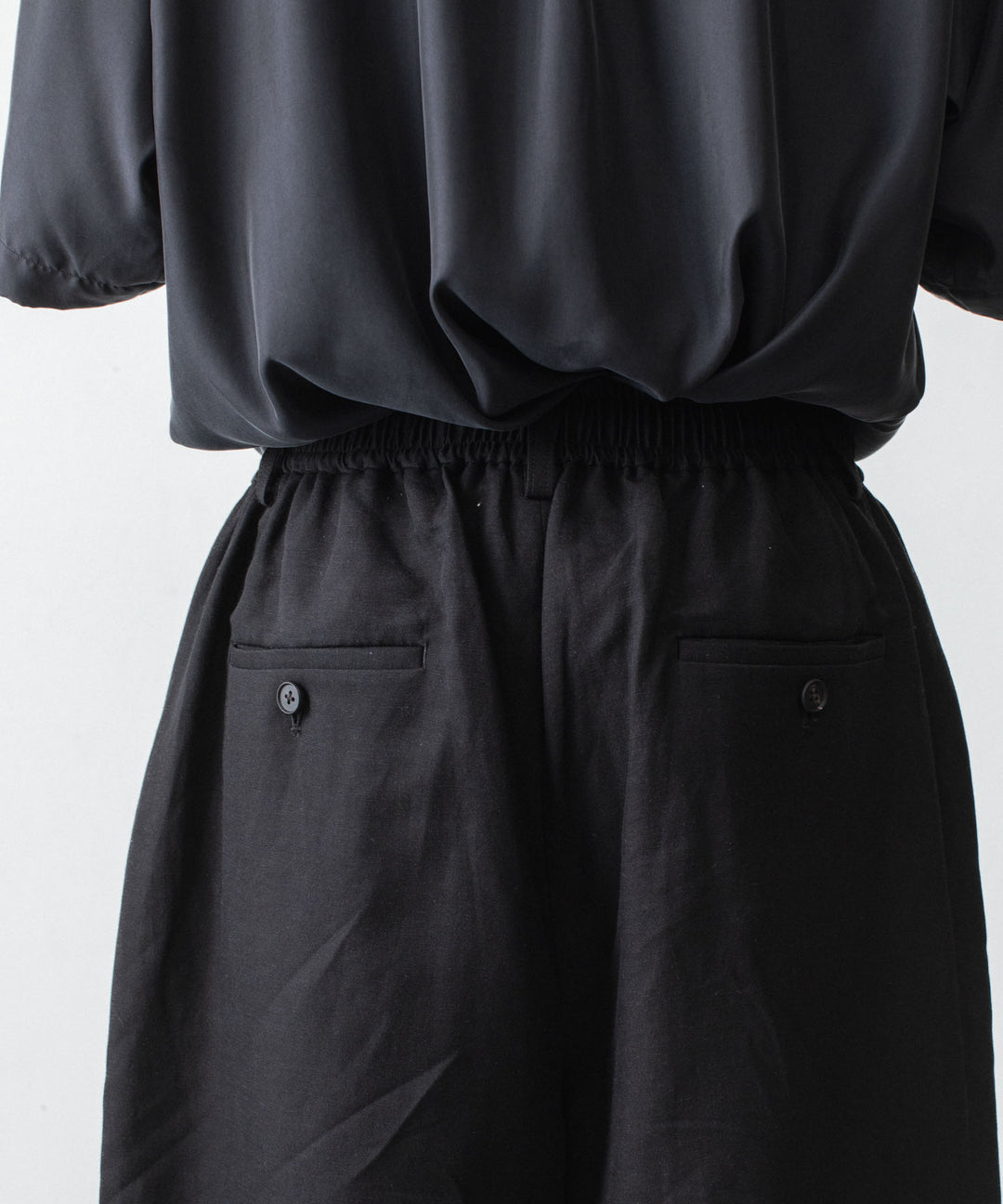 ssstein(シュタイン)のVIS/LI/RA TWILL WIDE EASY SHORT TROUSERS - BLACKの公式通販サイトsession福岡セレクトショップ