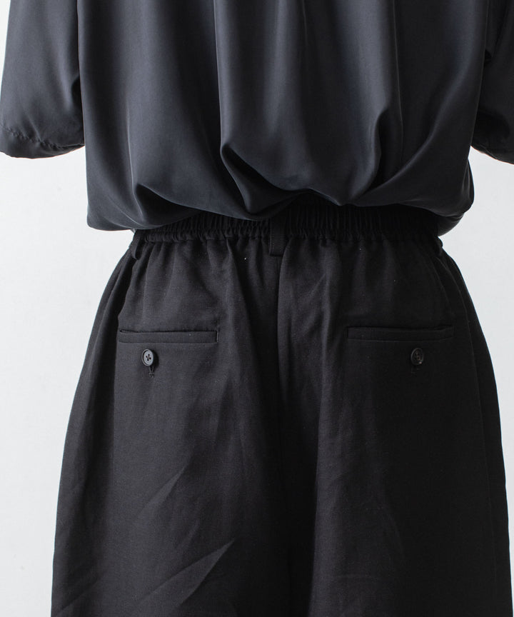 ssstein(シュタイン)のVIS/LI/RA TWILL WIDE EASY SHORT TROUSERS - BLACKの公式通販サイトsession福岡セレクトショップ