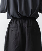 画像をギャラリービューアに読み込む, ssstein(シュタイン)のVIS/LI/RA TWILL WIDE EASY SHORT TROUSERS - BLACKの公式通販サイトsession福岡セレクトショップ
