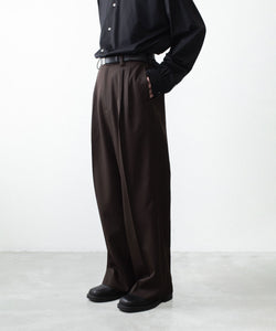ssstein / シュタイン】EASY LONG WIDE TROUSERS (2/90 WOOL GABARDINE