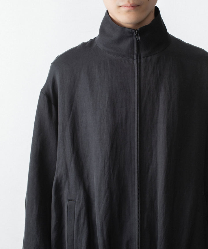 ssstein(シュタイン)のVIS/LI BRIGHT TWILL SHIRRED LIGHT ZIP JACKET - DARK CHARCOALの公式通販サイトsession福岡セレクトショップ
