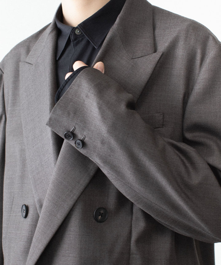 ssstein(シュタイン)のEXTRA FINE WOOL DOUBLE BREASTED BLAZER - BROWN GREYの公式通販サイトsession福岡セレクトショップ