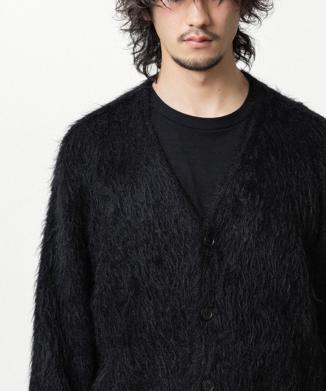 ssstein(シュタイン)の KID MOHAIR KNIT V NECK CARDIGAN - BLACKの公式通販サイトsession福岡セレクトショップ