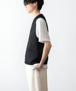 画像をギャラリービューアに読み込む, ssstein(シュタイン)のWOOL GABARDINE BELTED VEST - BLACKの公式通販サイトsession福岡セレクトショップ

