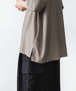 ssstein / シュタイン】CUPRO TWILL OVERSIZED OPEN COLLAR SS SHIRT