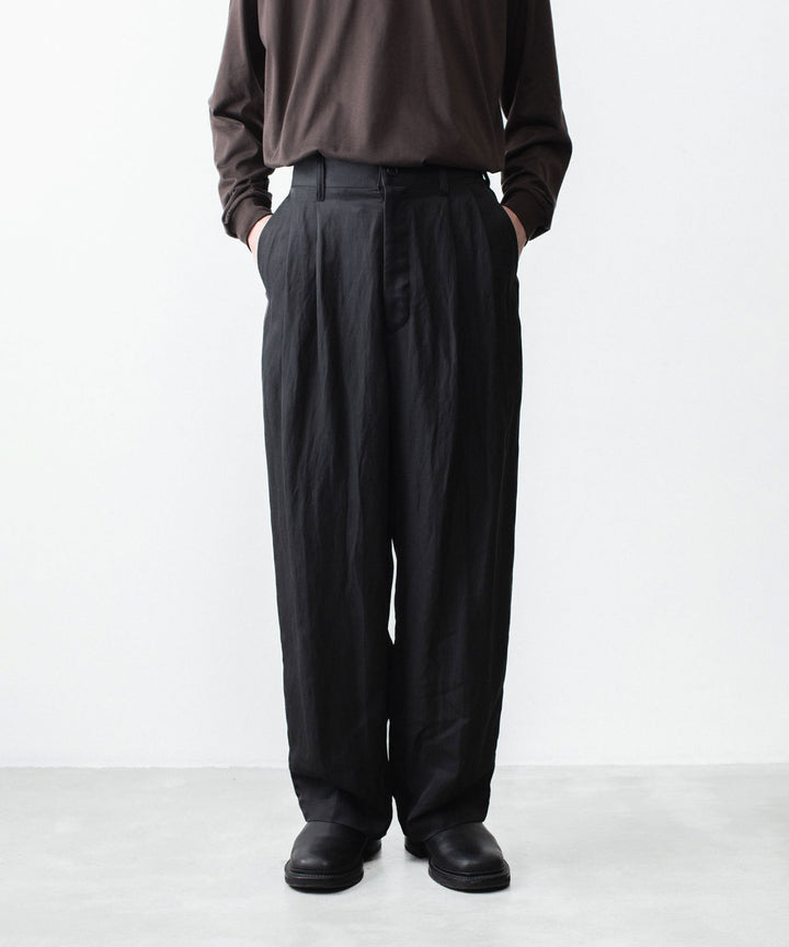ssstein(シュタイン)のVIS/LI BRIGHT TWILL WIDE EASY TROUSERS - DARK CHARCOALの公式通販サイトsession福岡セレクトショップ