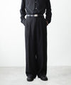 【ssstein】 VIS/LI/RA TWILL EASY LONG WIDE TROUSERS - BLACK