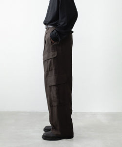 ssstein / シュタイン】VIS/LI/RA TWILL CARGO TROUSERS - KHAKI BROWN