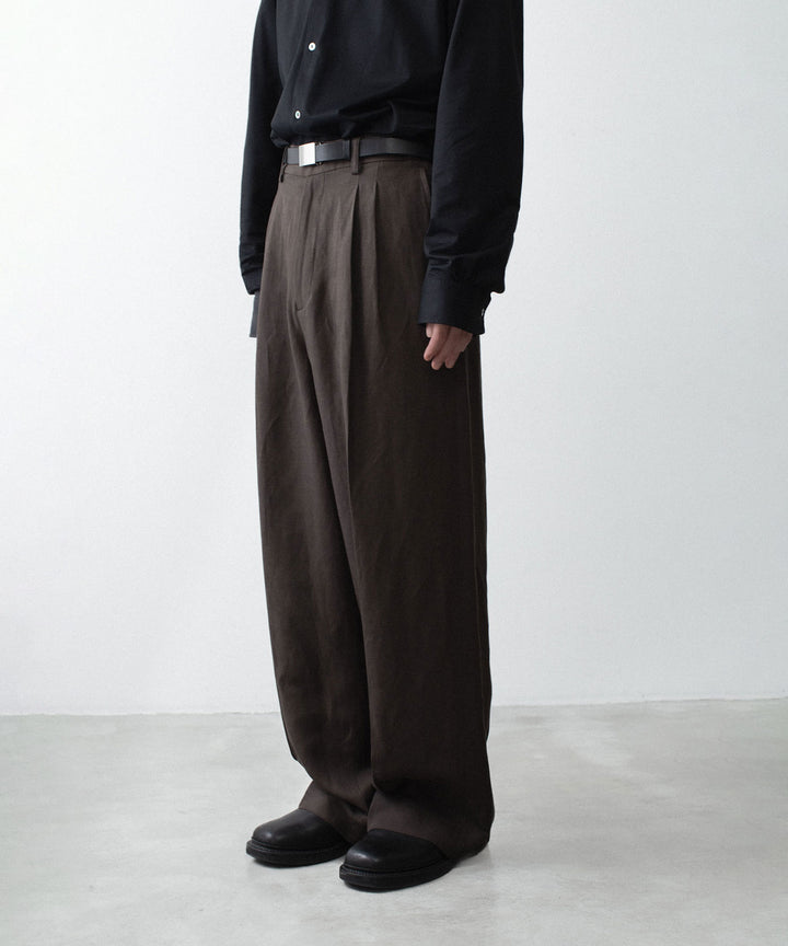 ssstein(シュタイン)のVIS/LI/RA TWILL EASY LONG WIDE TROUSERS - KHAKI BROWNの公式通販サイトsession福岡セレクトショップ