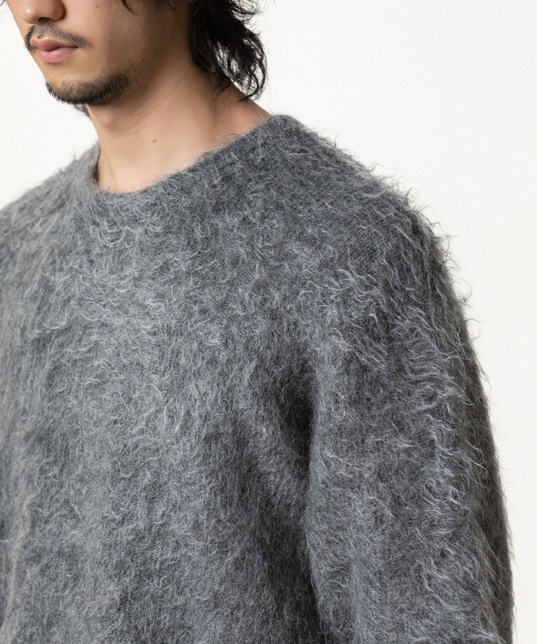 ssstein(シュタイン)の KID MOHAIR KNIT CREW NECK LS - GREYの公式通販サイトsession福岡セレクトショップ