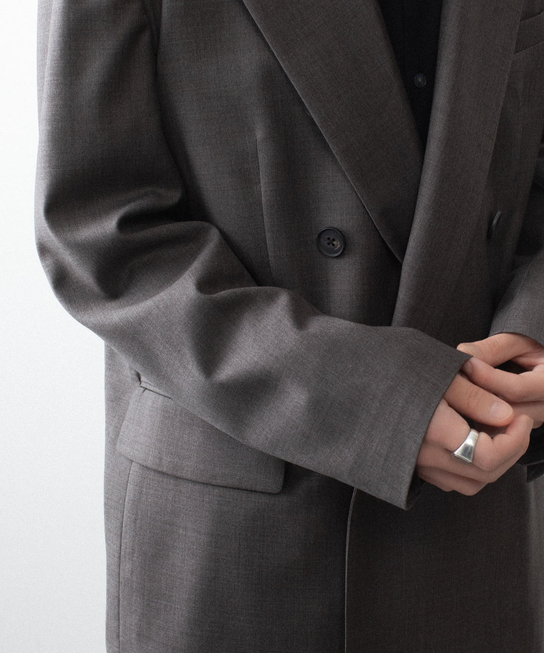 ssstein(シュタイン)のEXTRA FINE WOOL DOUBLE BREASTED BLAZER - BROWN GREYの公式通販サイトsession福岡セレクトショップ