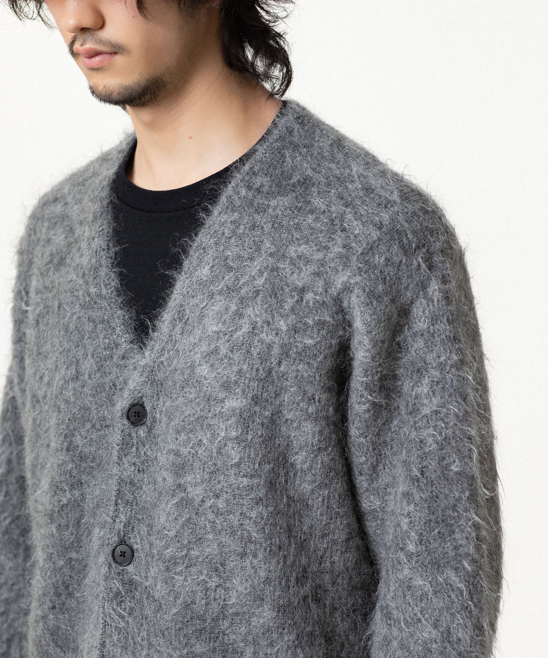 ssstein(シュタイン)の KID MOHAIR KNIT V NECK CARDIGAN - GREYの公式通販サイトsession福岡セレクトショップ