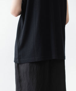ssstein / シュタイン】FINE WOOL OVERSIZED NO SLEEVE TEE - BLACK