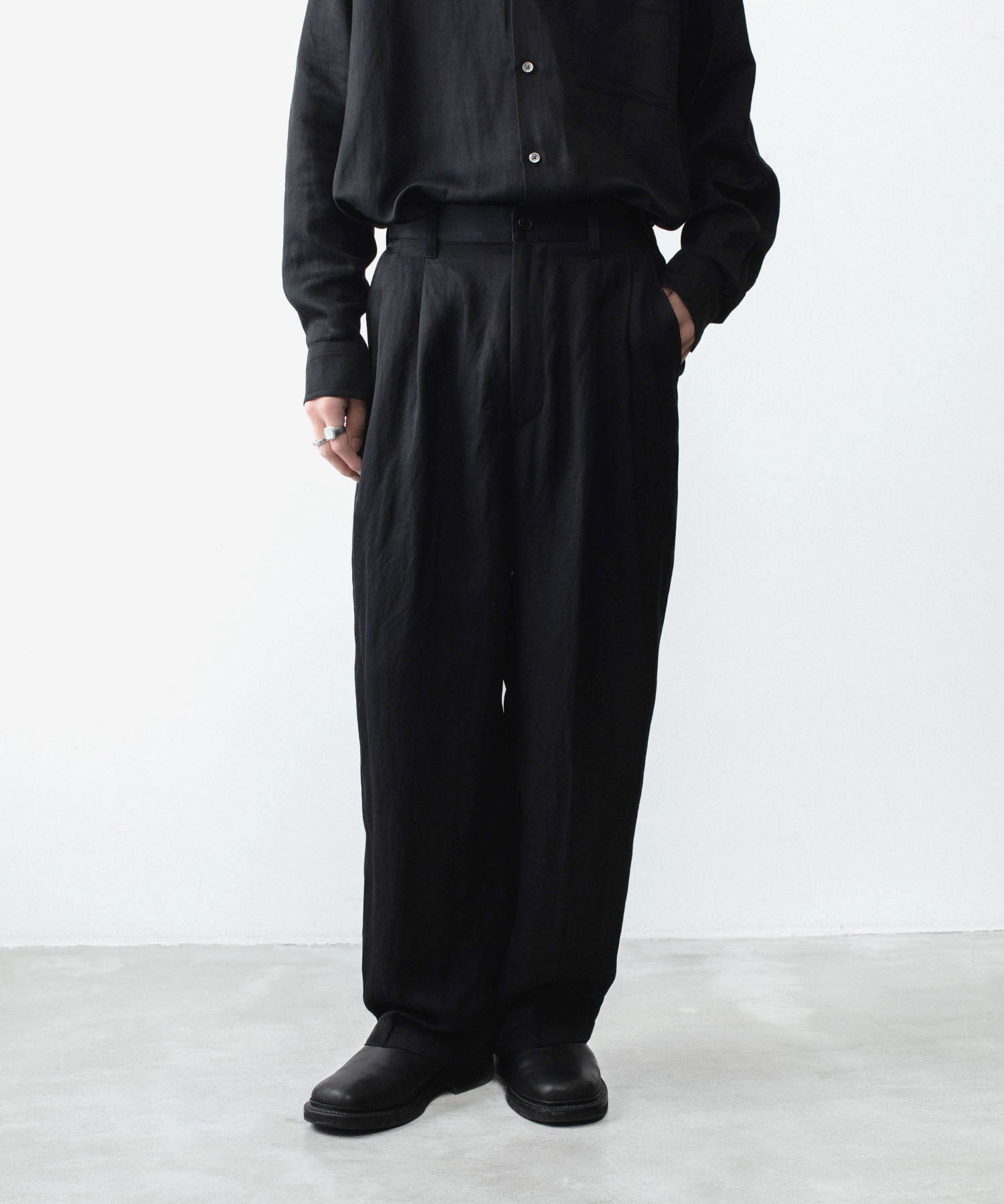 ssstein / シュタイン】VIS/LI BRIGHT TWILL WIDE EASY TROUSERS