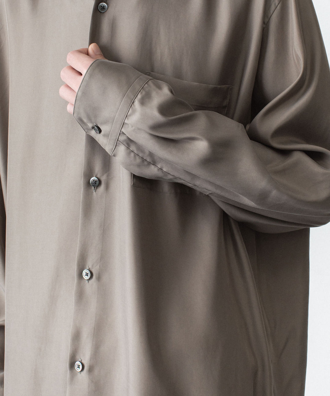 ssstein(シュタイン)のCUPRO TWILL OVERSIZED LS SHIRT - TAUPEの公式通販サイトsession福岡セレクトショップ