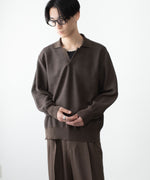 画像をギャラリービューアに読み込む, ssstein(シュタイン)のSLUB COTTON KNIT SKIPPER LS - KHAKIの公式通販サイトsession福岡セレクトショップ
