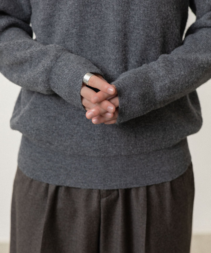 ssstein(シュタイン)のSUPER FINE WOOL MILLED KNIT CREW NECK LS - GREYの公式通販サイトsession福岡セレクトショップ