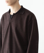 画像をギャラリービューアに読み込む, ssstein(シュタイン)のSLUB COTTON KNIT SKIPPER LS - DARK BROWNの公式通販サイトsession福岡セレクトショップ
