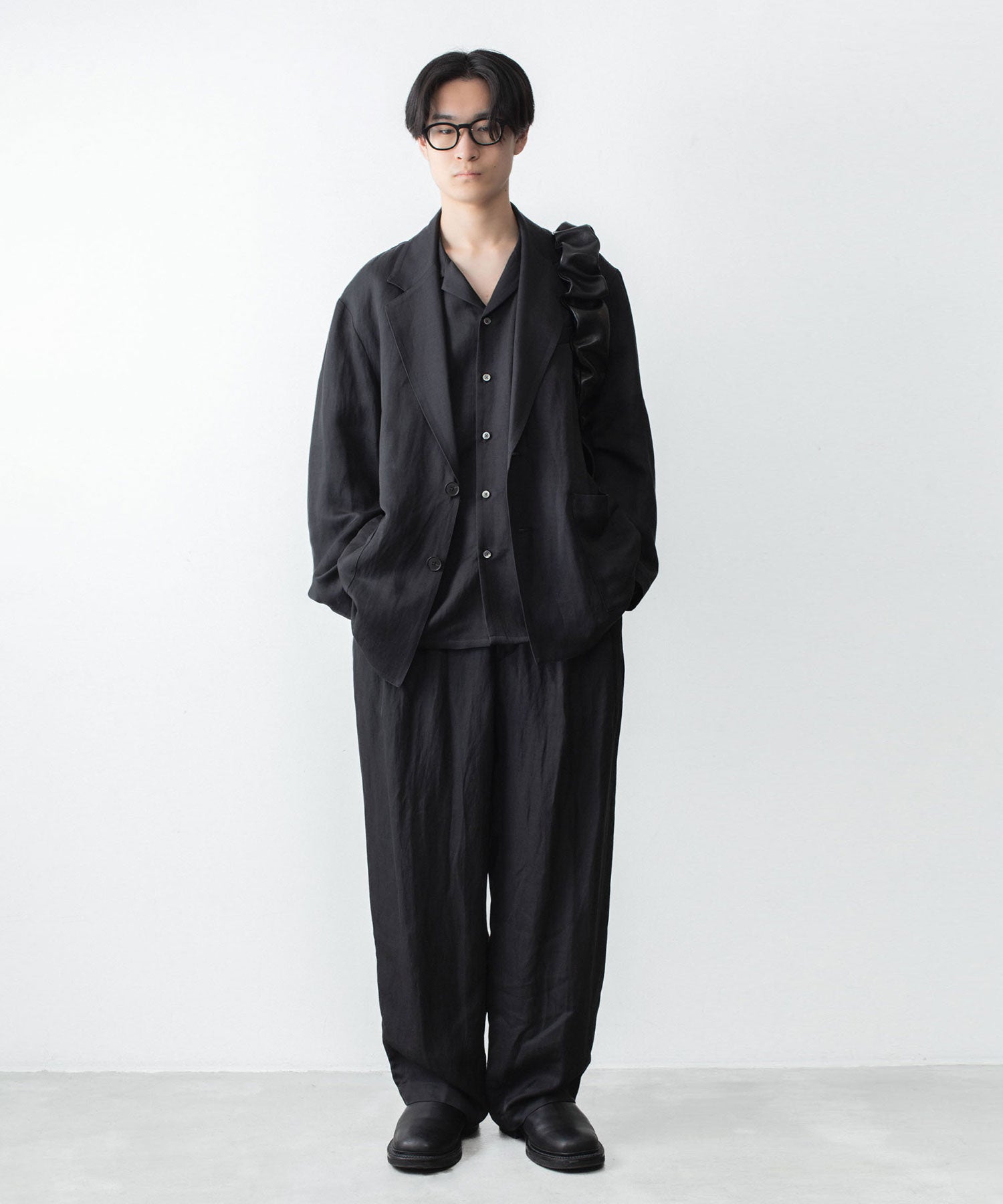 ssstein / シュタイン】VIS/LI BRIGHT TWILL OVERSIZED OPEN COLLAR SS