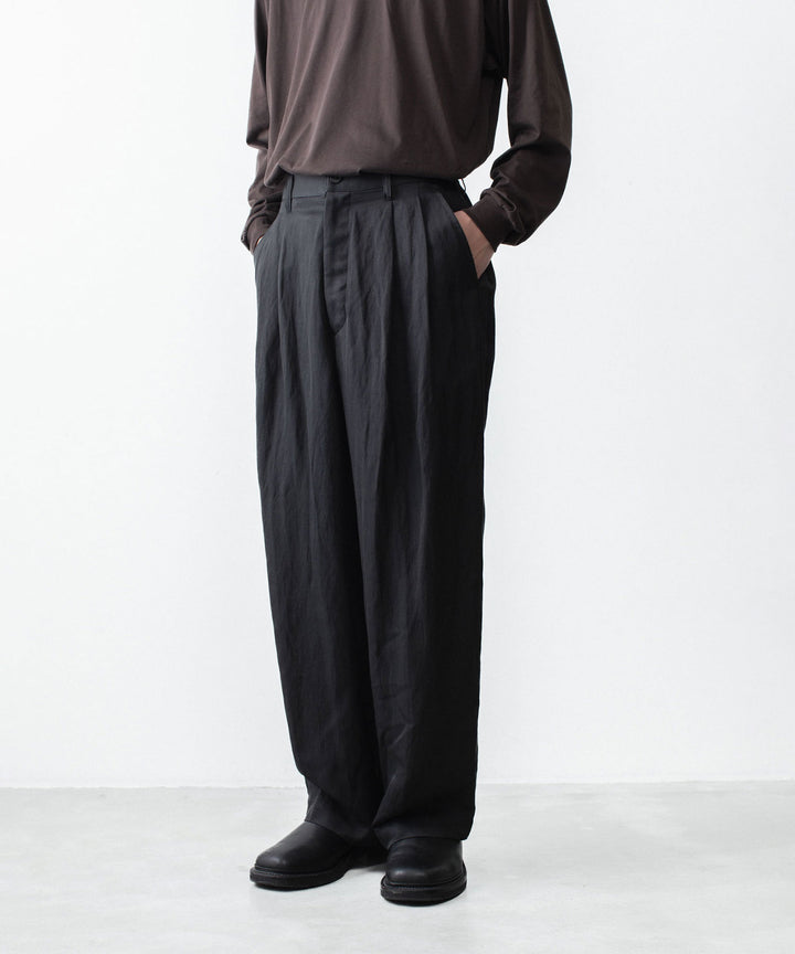 ssstein(シュタイン)のVIS/LI BRIGHT TWILL WIDE EASY TROUSERS - DARK CHARCOALの公式通販サイトsession福岡セレクトショップ