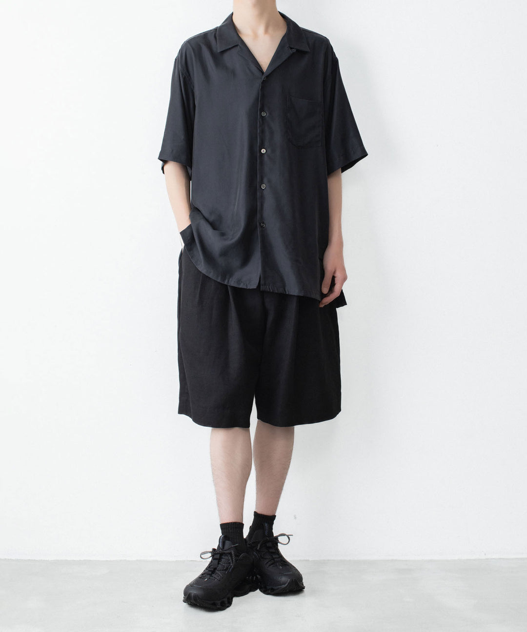 ssstein(シュタイン)のVIS/LI/RA TWILL WIDE EASY SHORT TROUSERS - BLACKの公式通販サイトsession福岡セレクトショップ