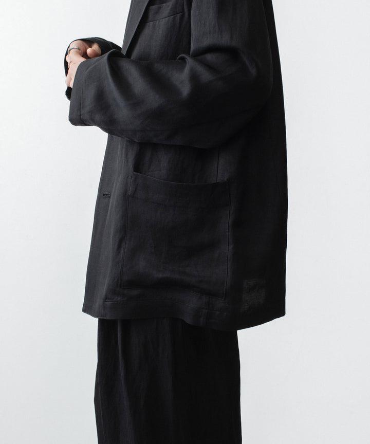 ssstein(シュタイン)のVIS/LI BRIGHT TWILL SINGLE BREASTED JACKET - BLACKの公式通販サイトsession福岡セレクトショップ