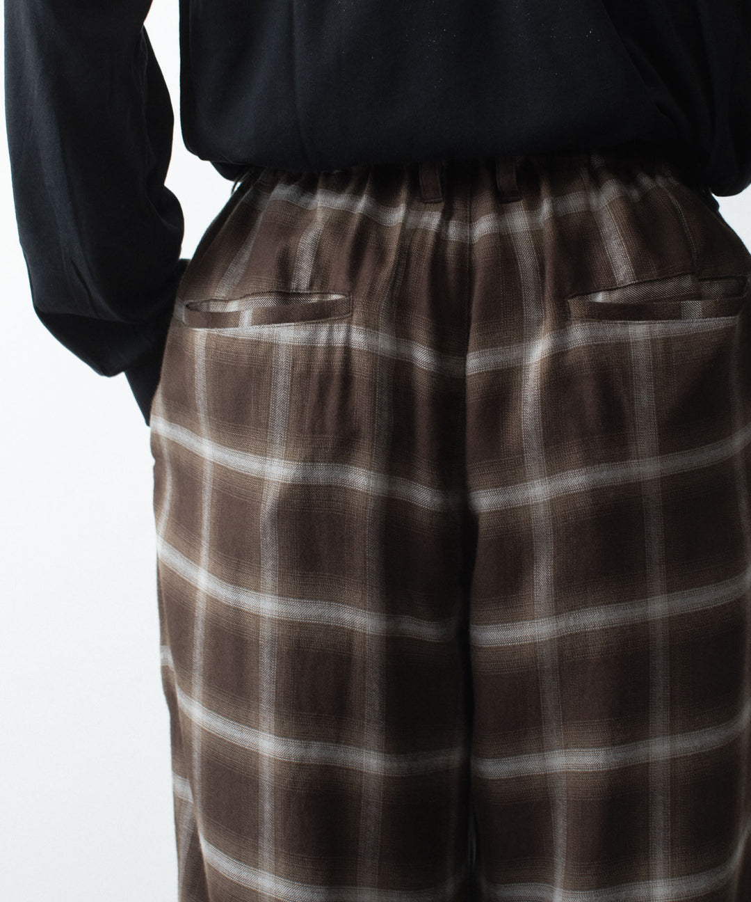ssstein(シュタイン)のLY/VIS CHECK WIDE EASY TROUSERS - BROWN OMBREの公式通販サイトsession福岡セレクトショップ