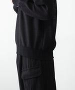 画像をギャラリービューアに読み込む, ssstein(シュタイン)のSLUB COTTON KNIT SKIPPER LS - BLACKの公式通販サイトsession福岡セレクトショップ
