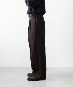 ssstein / シュタイン】EASY LONG WIDE TROUSERS (2/90 WOOL GABARDINE