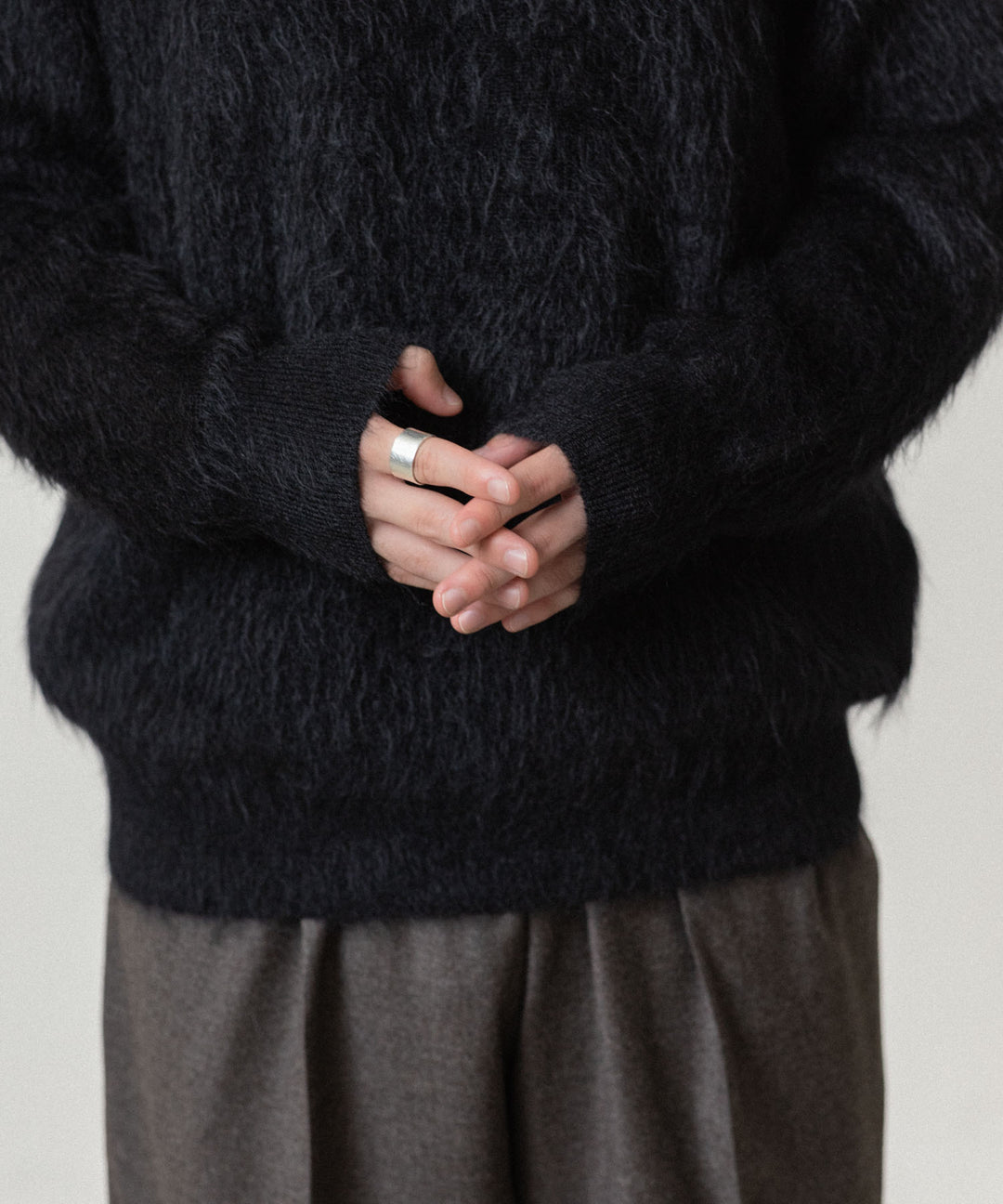 ssstein(シュタイン)の KID MOHAIR KNIT CREW NECK LS - BLACKの公式通販サイトsession福岡セレクトショップ