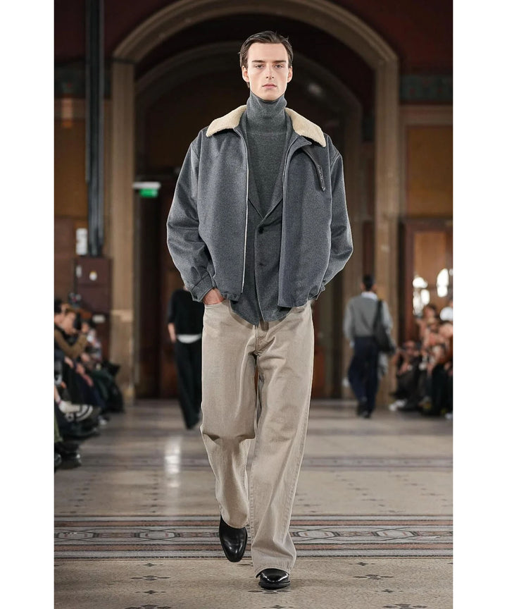 ssstein(シュタイン)のMOUTON COLLAR WOOL CASHMERE PADDED JACKET - GREYの公式通販サイトsession福岡セレクトショップ