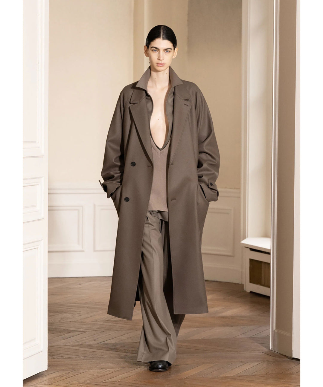 ssstein(シュタイン)の24AWコレクション OVERSIZED SKIPPER SHIRT (WOOL) - DARK BEIGE 公式通販サイトsession福岡セレクトショップ