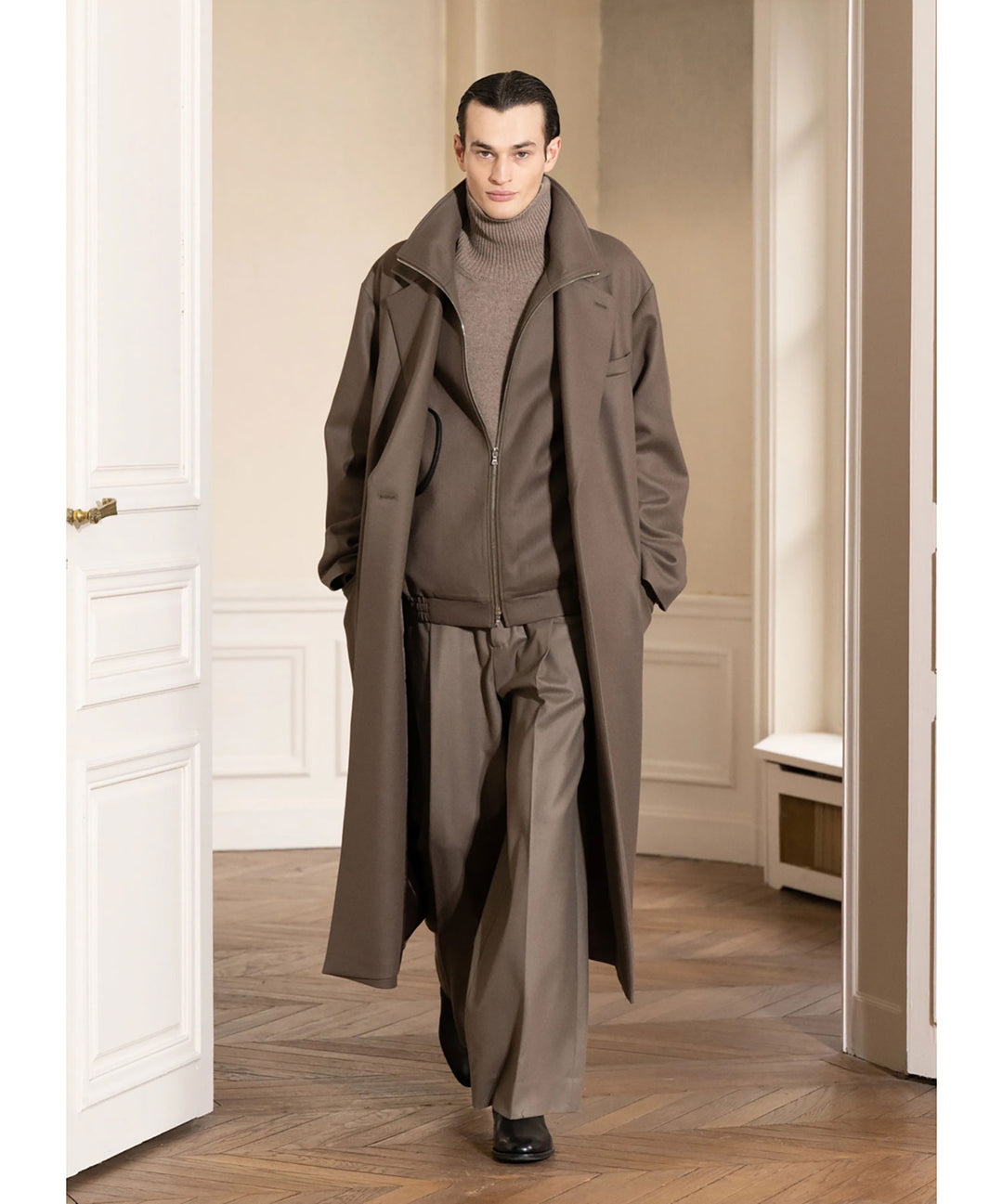 ssstein(シュタイン)の24AWコレクション EXTRA WIDE TROUSERS - DARK BEIGE 公式通販サイトsession福岡セレクトショップ