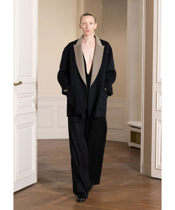 ssstein(シュタイン)の24AWコレクション EXTRA FINE WOOL KNIT DEEP V NECK LS - BLACK 公式通販サイトsession福岡セレクトショップ