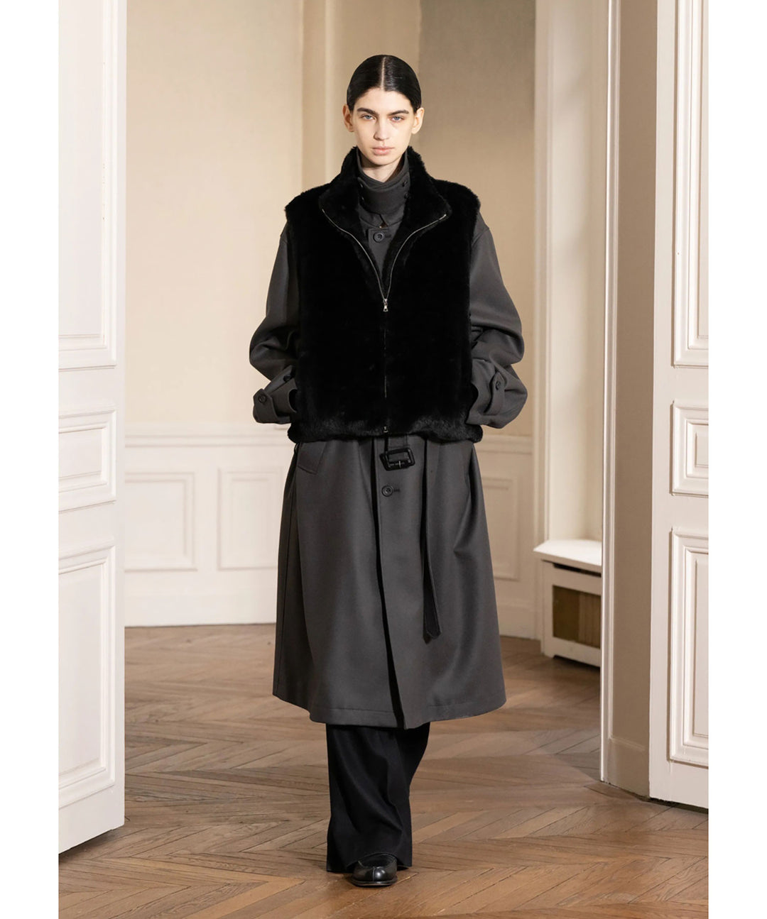 ssstein(シュタイン)の24AWコレクション OVERSIZED INVESTIGATED COAT - GREY KHAKI 公式通販サイトsession福岡セレクトショップ