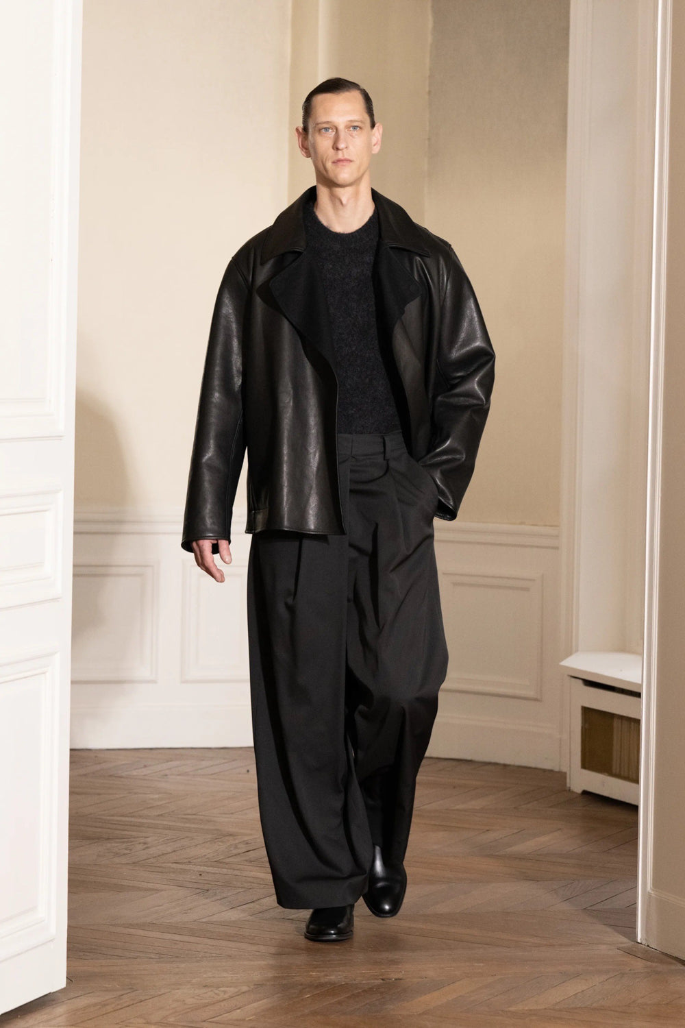 ssstein / シュタイン】OVERTUCKED EXTRA WIDE TROUSERS - DARK