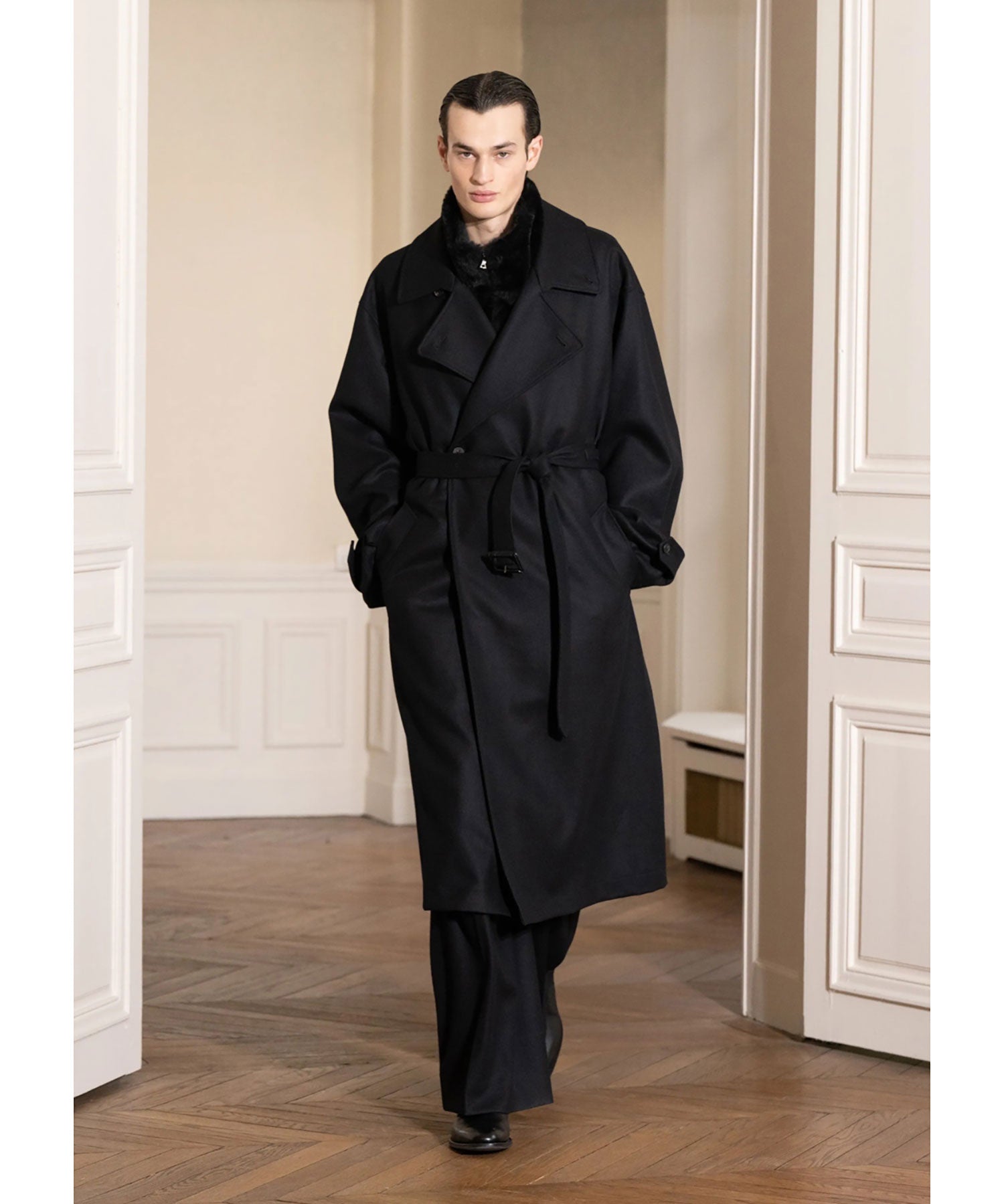 ssstein オーバーサイズ ダブルブレストコート ST.902 ブラック M ssstein / シュタイン】OVERSIZED DOUBLE BREASTED COAT - BLACK