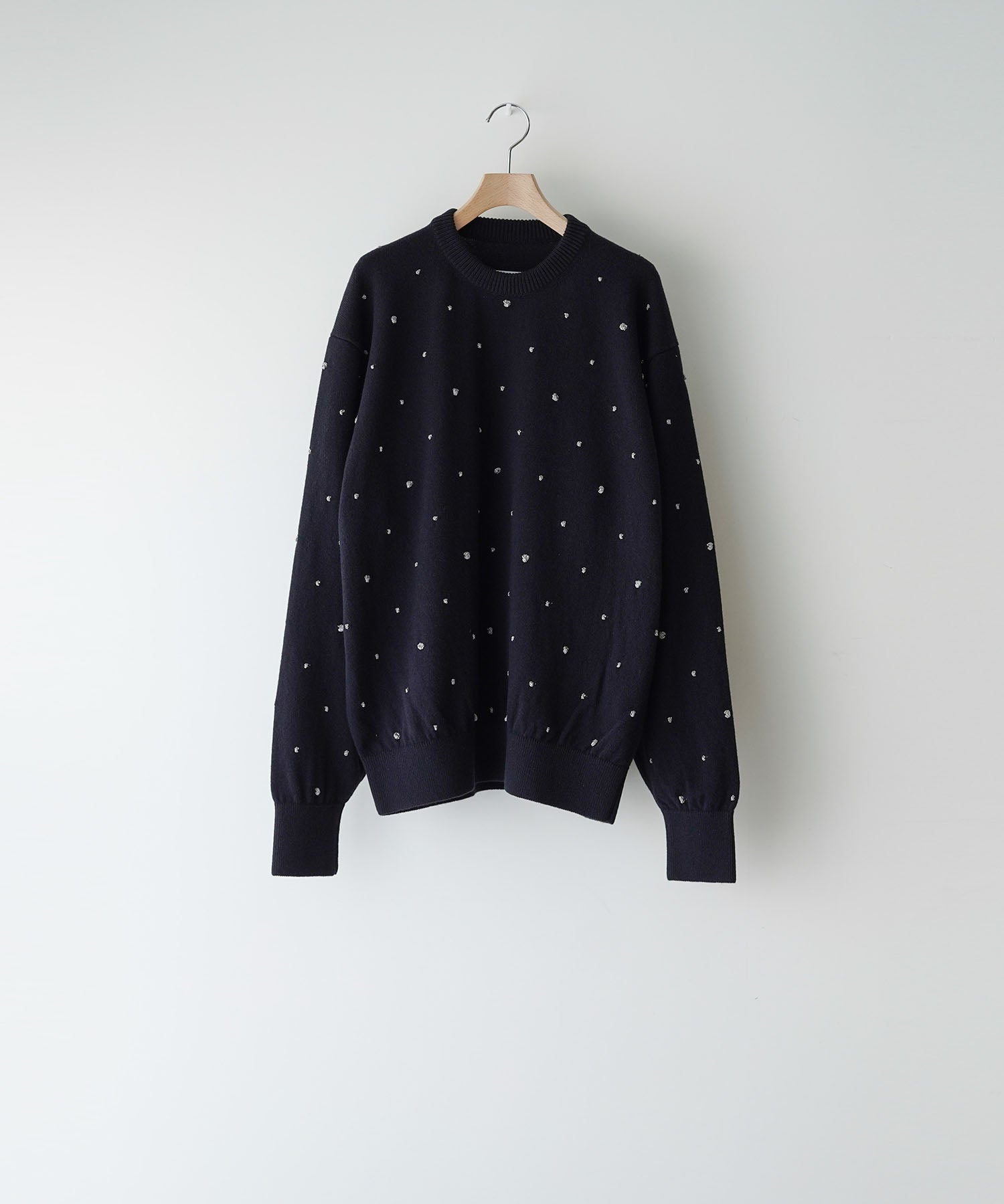 ssstein(シュタイン)の24AWコレクション GLITTER DOTS CREW NECK LS - DARK NAVY 公式通販サイトsession福岡セレクトショップ