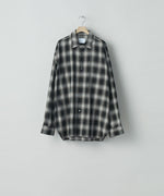 画像をギャラリービューアに読み込む, ssstein(シュタイン)の24AWコレクション OVERSIZED DOWN PAT SHIRT - BLACK OMBRE 公式通販サイトsession福岡セレクトショップ
