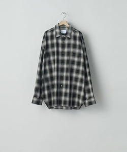 ssstein(シュタイン)の24AWコレクション OVERSIZED DOWN PAT SHIRT - BLACK OMBRE 公式通販サイトsession福岡セレクトショップ