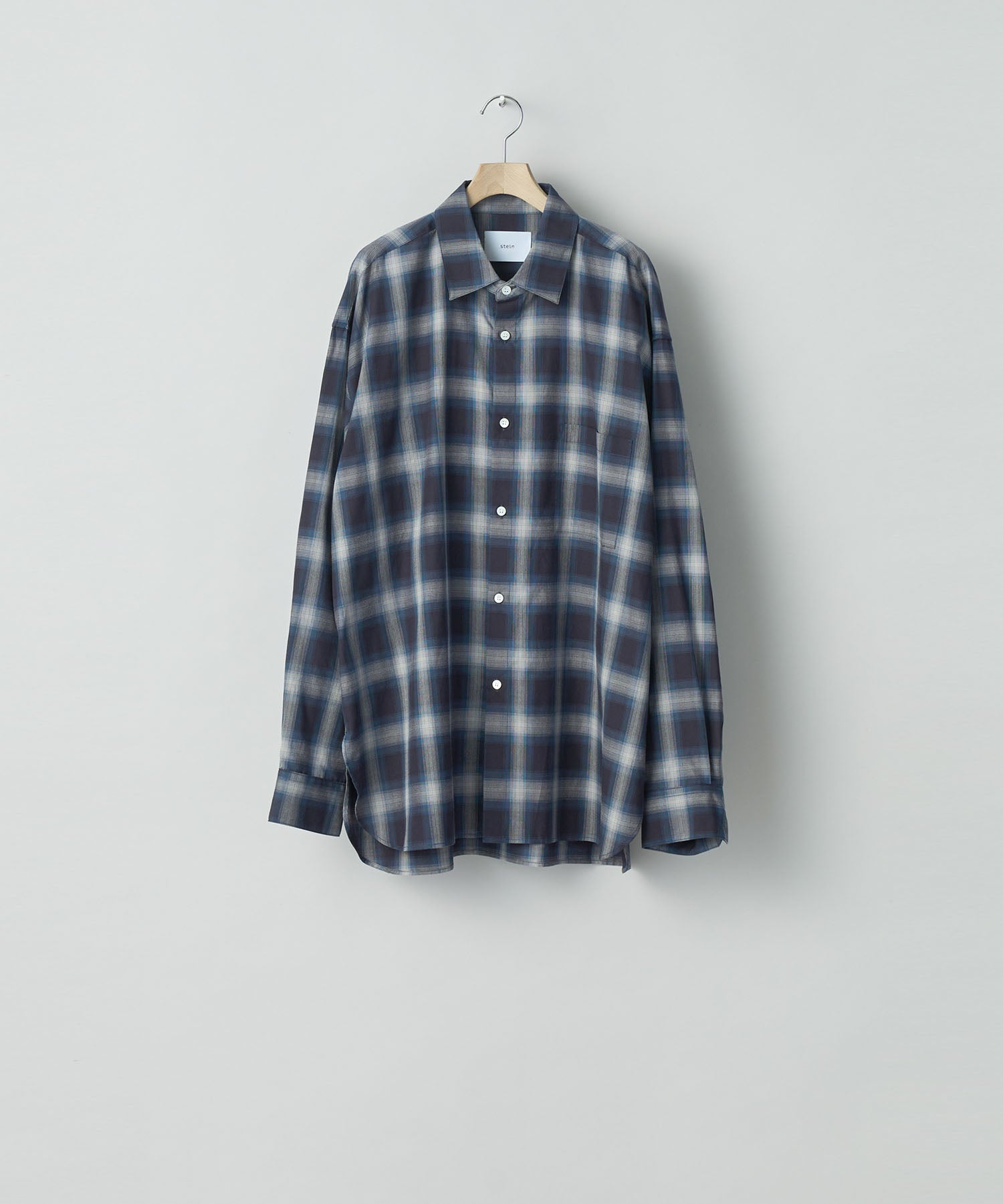 ssstein(シュタイン)の24AWコレクション OVERSIZED DOWN PAT SHIRT - NAVY OMBRE 公式通販サイトsession福岡セレクトショップ