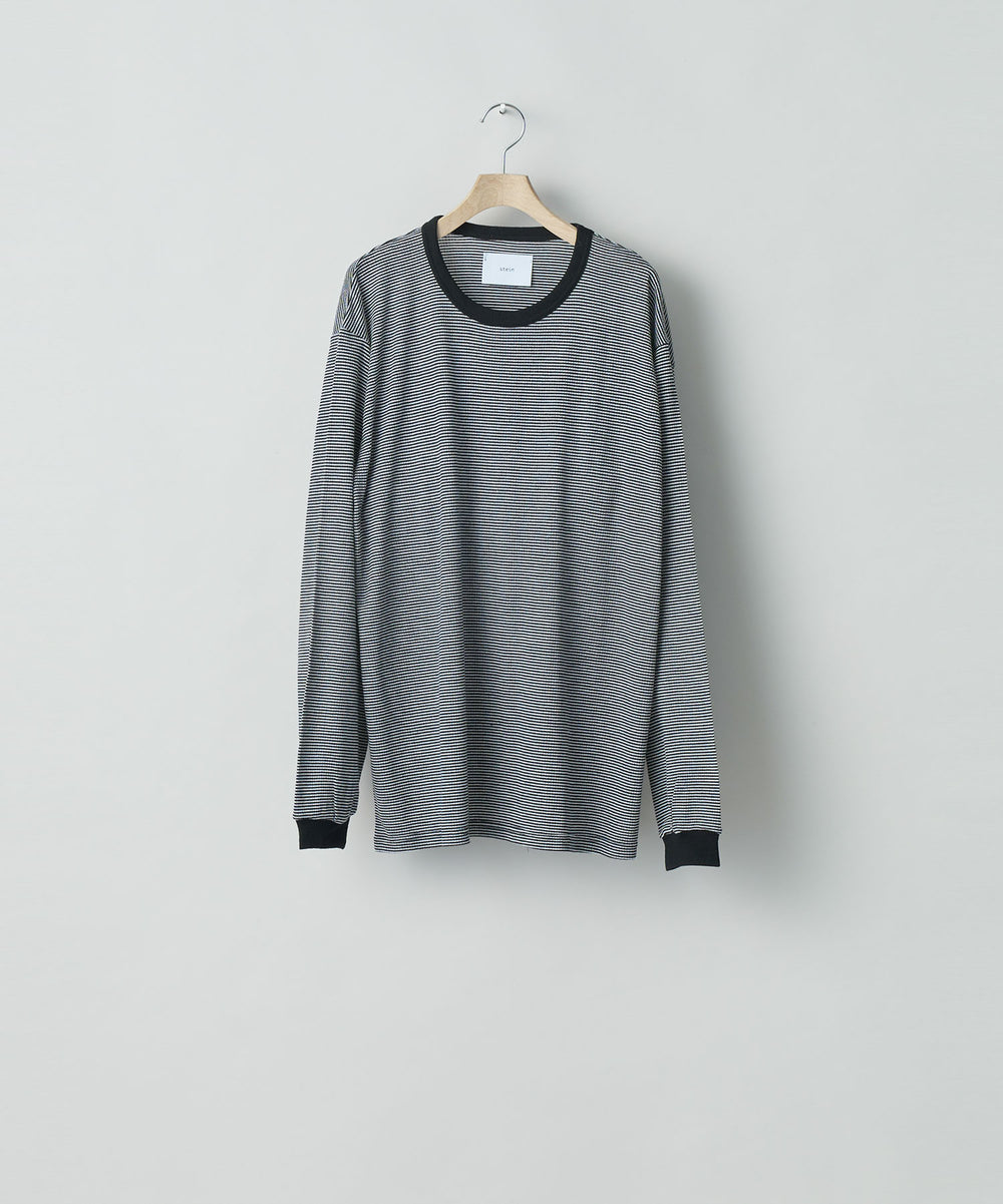 ssstein(シュタイン)の24AWコレクション STRIPED WOOL OVERSIZED LONG SLEEVE TEE - BLACK 公式通販サイトsession福岡セレクトショップ