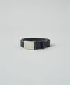 【ssstein】LEATHER BELT (PLAIN BUCKLE) - BLACK