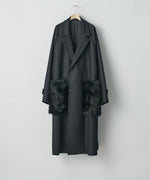 画像をギャラリービューアに読み込む, ssstein(シュタイン)の24AWコレクション OVERSIZED POCKET COAT (POCKET FUR) - BLACK 公式通販サイトsession福岡セレクトショップ
