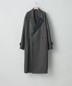 ssstein(シュタイン)の24AWコレクション DOUBLE LAPELED DOUBLE BREASTED COAT - GREY KHAKI × BLACK 公式通販サイトsession福岡セレクトショップ