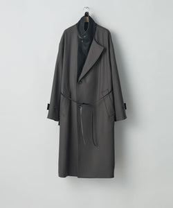 ssstein(シュタイン)の24AWコレクション DOUBLE LAPELED DOUBLE BREASTED COAT - GREY KHAKI × BLACK 公式通販サイトsession福岡セレクトショップ