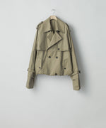 画像をギャラリービューアに読み込む, ssstein(シュタイン)の24AWコレクション LAYERED SHORT TRENCH COAT - BEIGE 公式通販サイトsession福岡セレクトショップ
