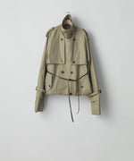 画像をギャラリービューアに読み込む, ssstein(シュタイン)の24AWコレクション LAYERED SHORT TRENCH COAT - BEIGE 公式通販サイトsession福岡セレクトショップ
