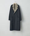 【ssstein】OVERSIZED REVERSIBLE COAT - NAVY × GREY KHAKI